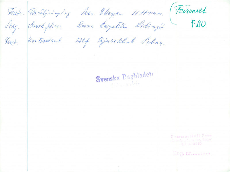 Voluntary officer training (FBU) Sweden - Vintage Photograph