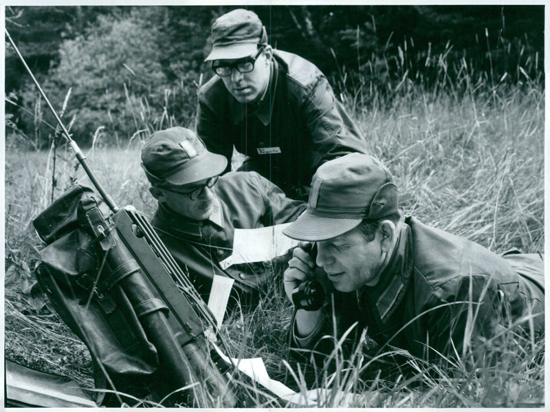 Voluntary officer training (FBU) Sweden - Vintage Photograph