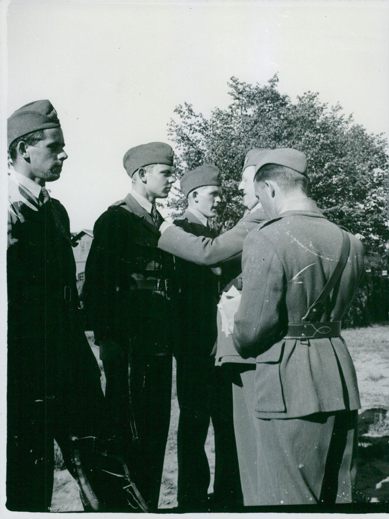 Swedish Military Landsturm Youth 1941 - Vintage Photograph
