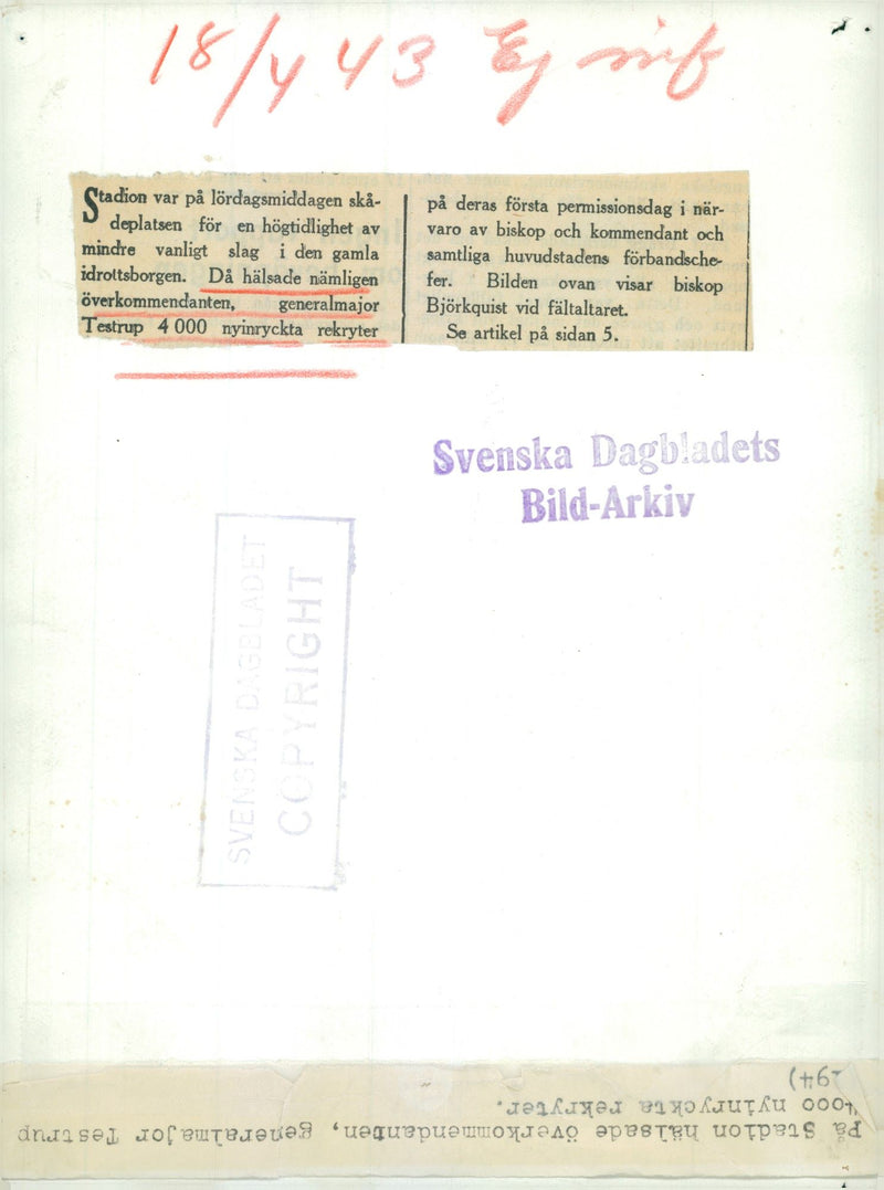 Swedish Military and Army 1941-1943 - Vintage Photograph