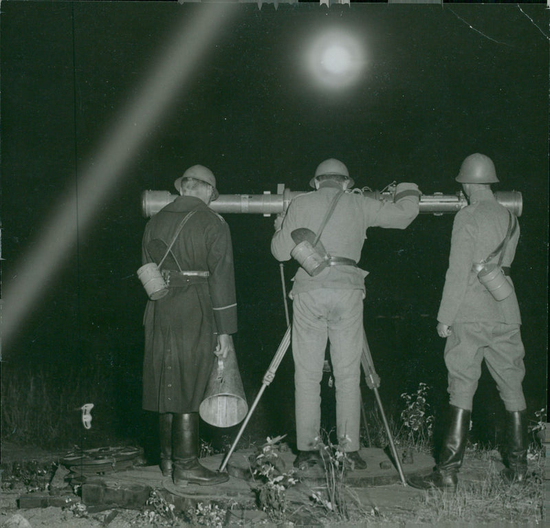 Anti Aircraft control - Vintage Photograph