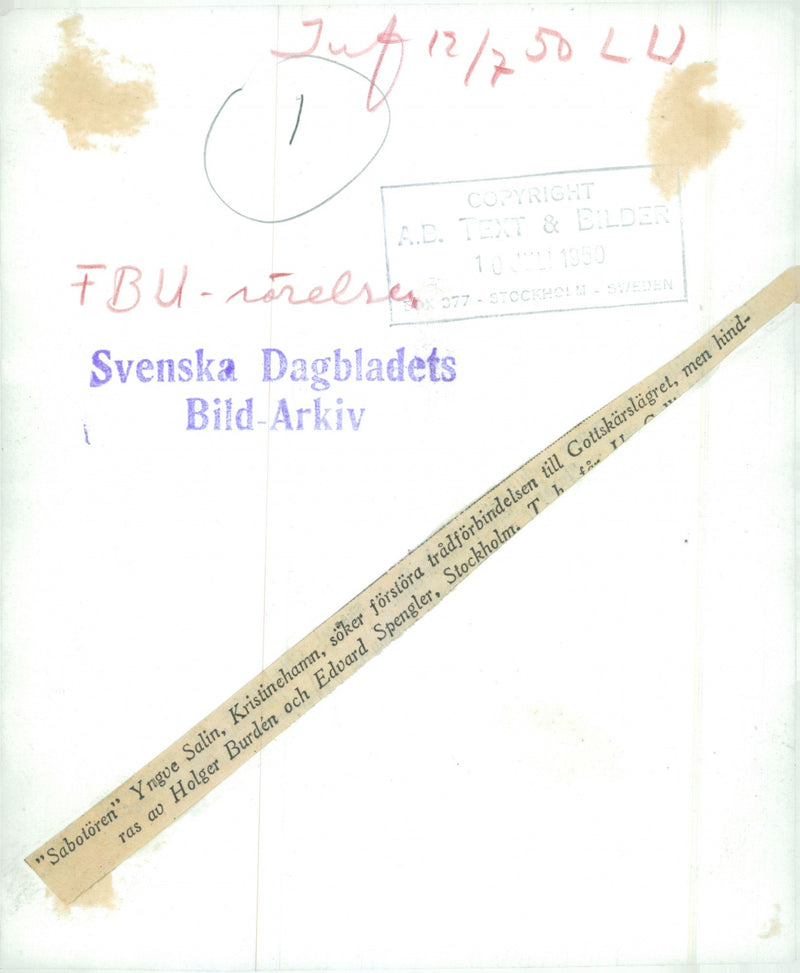 Voluntary officer training (FBU) Sweden - Vintage Photograph