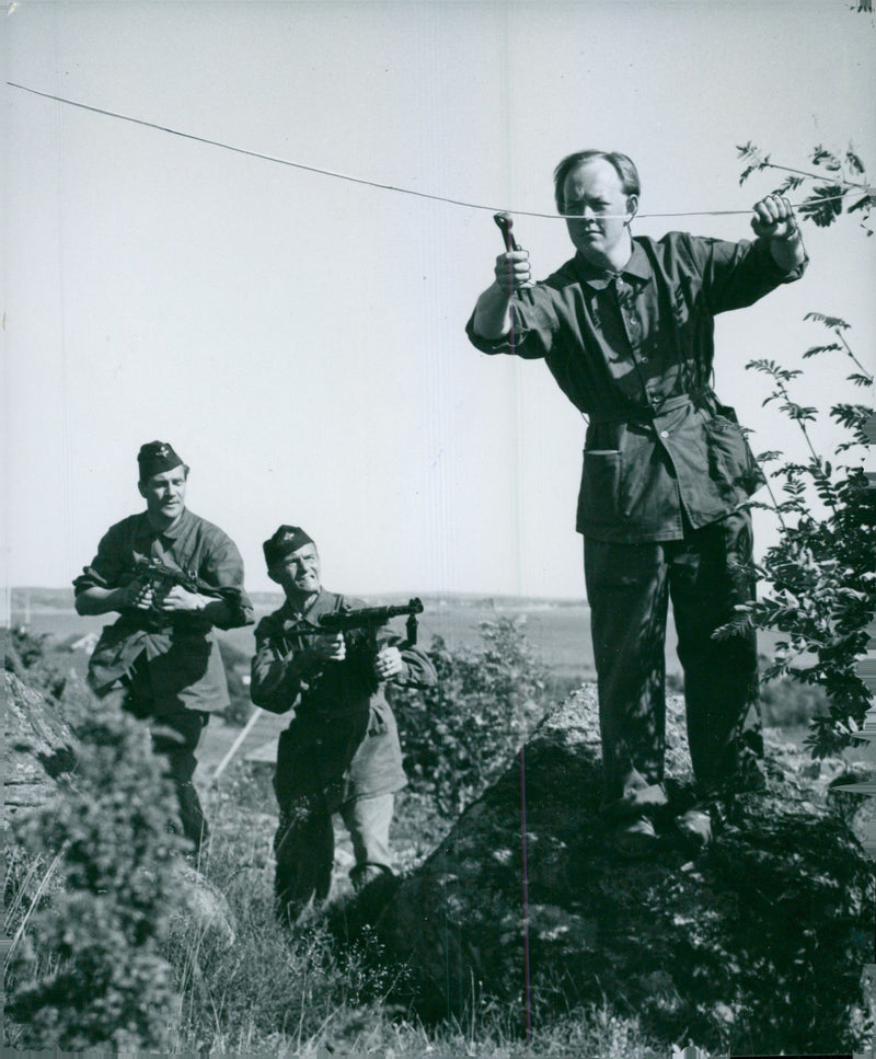 Voluntary officer training (FBU) Sweden - Vintage Photograph