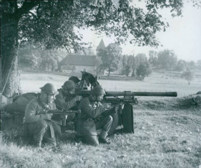 Swedish Military Field Manuevers 1950-1951 - Vintage Photograph