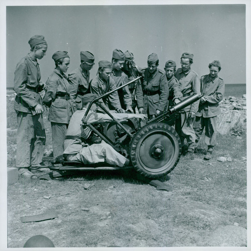 Swedish Military Landsturm Youth 1941 - Vintage Photograph