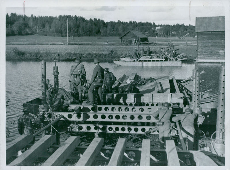 Swedish military maneuver GÃ¤strike manueuver 1936 - Vintage Photograph