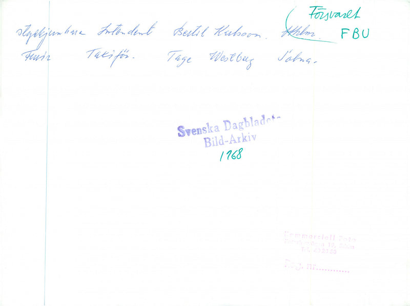 Voluntary officer training (FBU) Sweden - Vintage Photograph