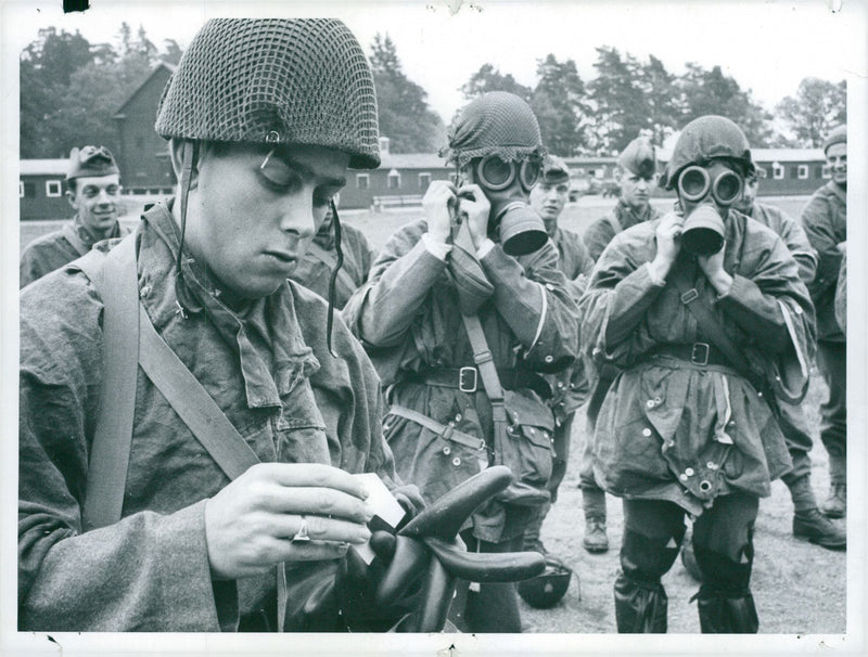 Field maneuver 1957 - Vintage Photograph