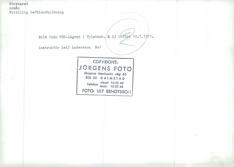 Voluntary officer training (FBU) Sweden - Vintage Photograph