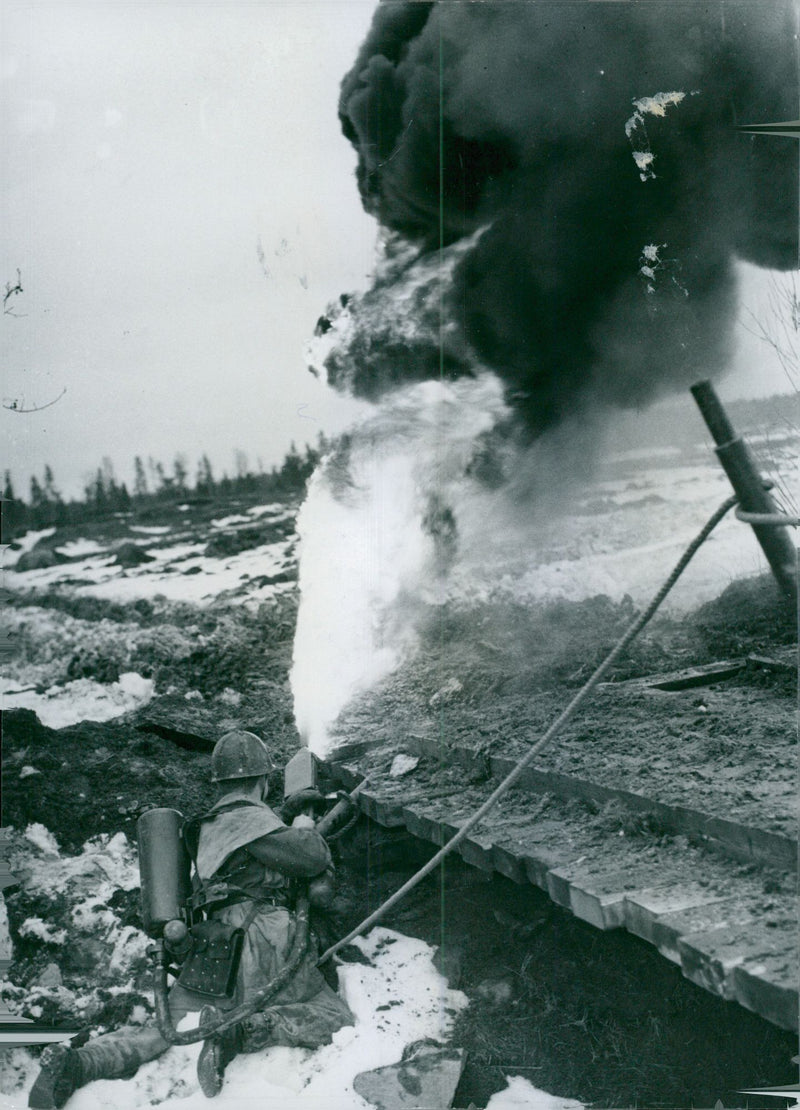 Swedish Military Field Manuevers 1950-1951 - Vintage Photograph