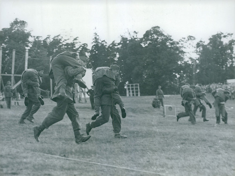 Swedish Military Emergency Service Field manueuver July-Dec 1944 - Vintage Photograph