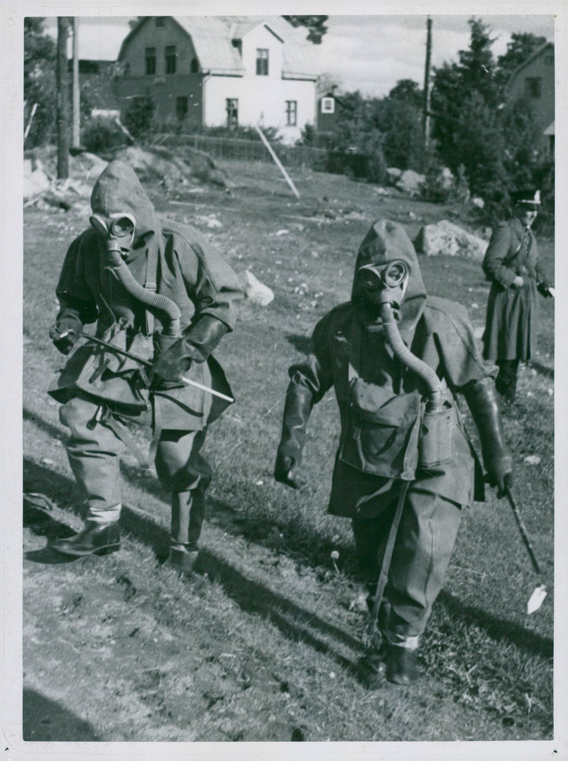 Swedish military maneuver GÃ¤strike manueuver 1936 - Vintage Photograph