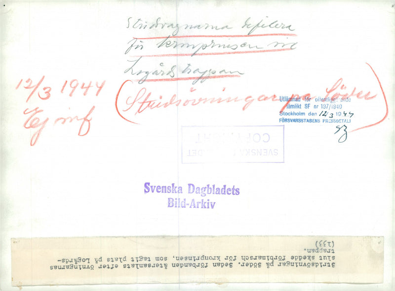 Swedish Military Field maneuvers Jan-June 1944 - Vintage Photograph