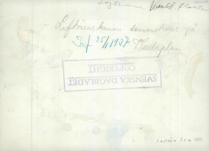 Swedish military air defense 1937 and earlier - Vintage Photograph