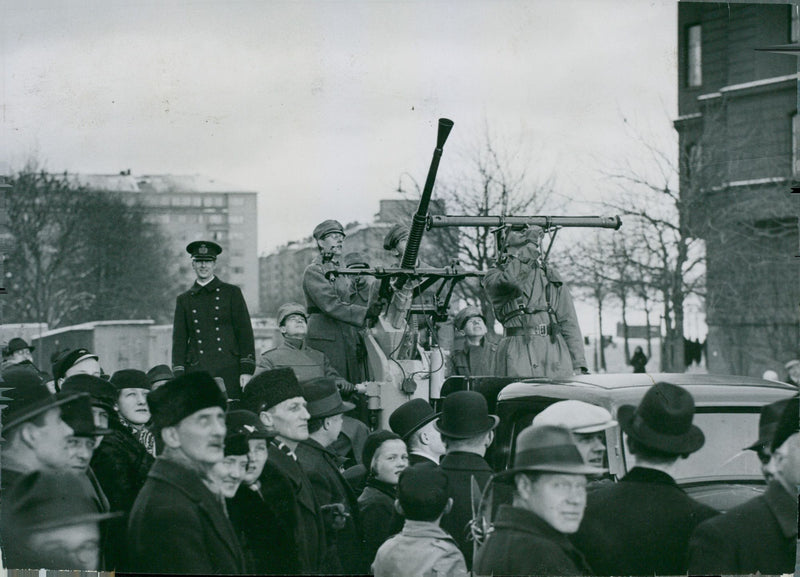 Swedish military air defense 1937 and earlier - Vintage Photograph