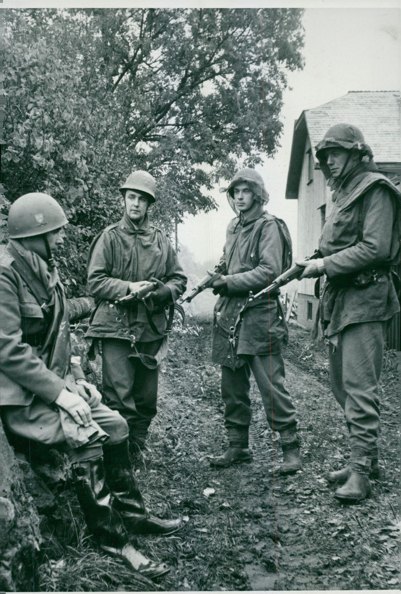 Swedish Military Field Manuevers 1952-1953 - Vintage Photograph