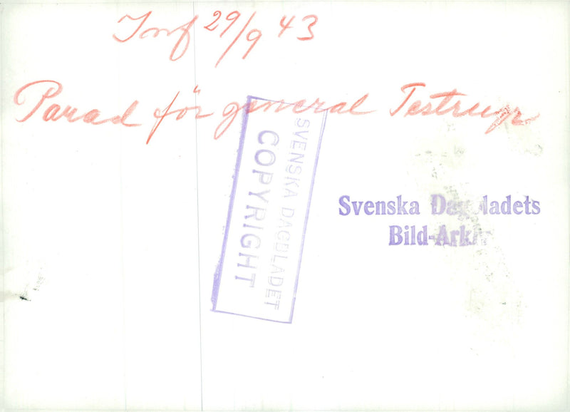 Swedish military emergency service July to Dec 1943 - Vintage Photograph