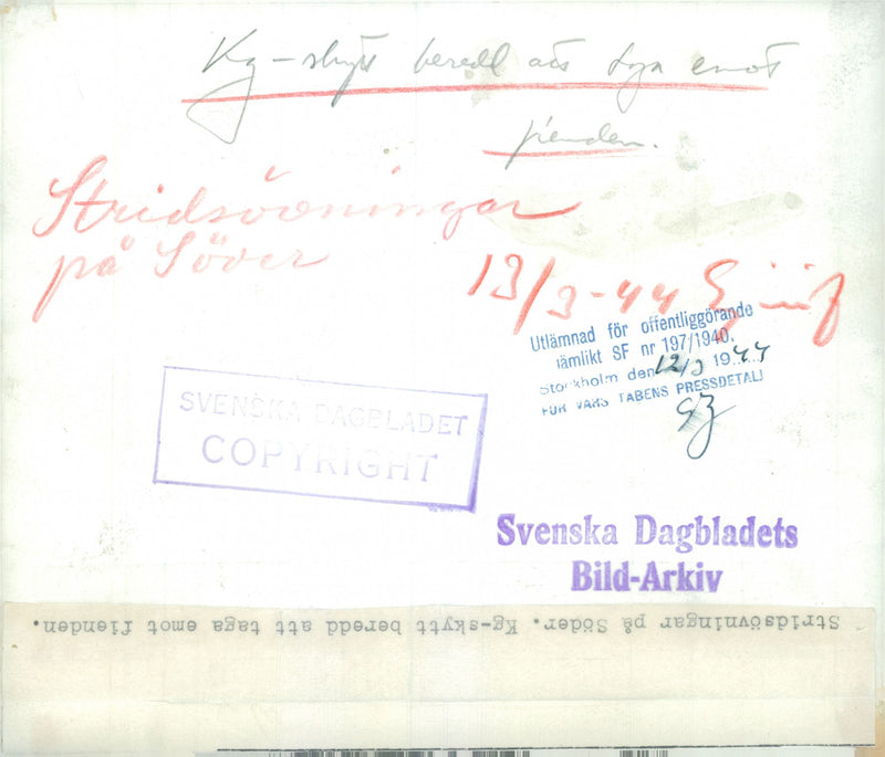 Swedish Military Field maneuvers Jan-June 1944 - Vintage Photograph