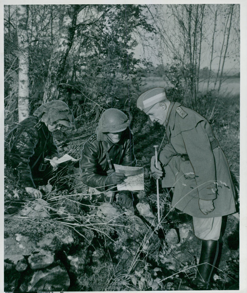 Swedish Military Field Manuevers 1952-1953 - Vintage Photograph