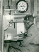 Air protection staff on the phone - Vintage Photograph