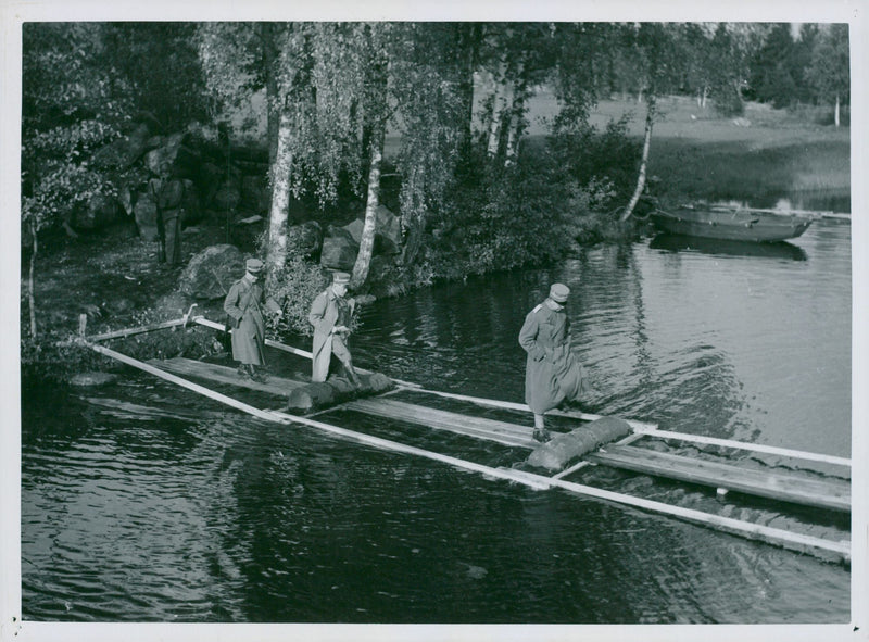 Swedish military maneuver GÃ¤strike manueuver 1936 - Vintage Photograph