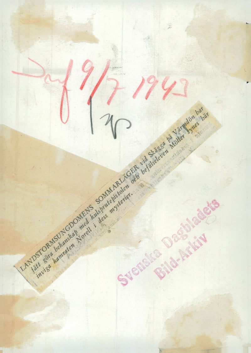 Swedish Military Landsturm Youth 1941 - Vintage Photograph