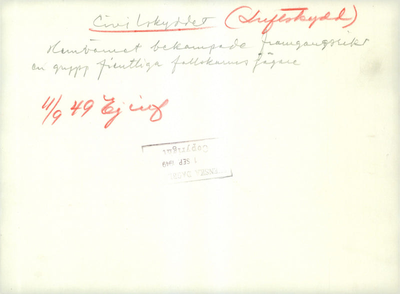 Swedish Military Civil Defense exercise 1943-1949 - Vintage Photograph