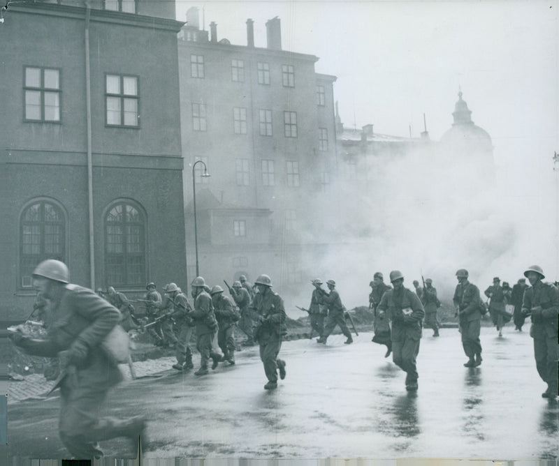 Swedish Military Field maneuvers Jan-June 1944 - Vintage Photograph