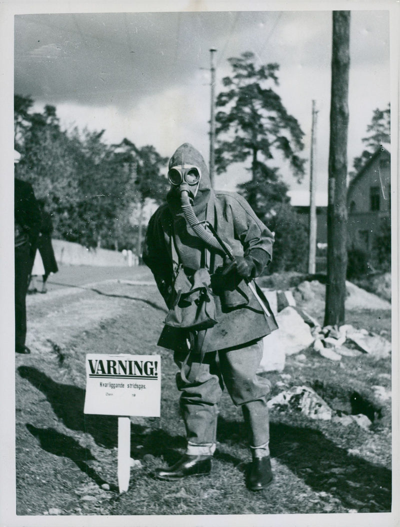 Swedish military maneuver GÃ¤strike manueuver 1936 - Vintage Photograph