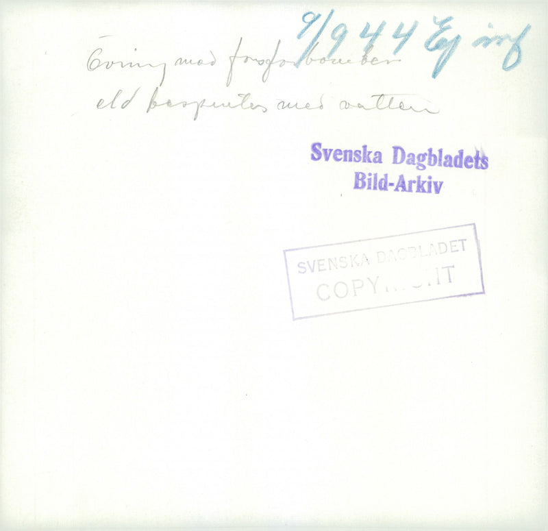 Swedish Military Civil Defense exercise 1943-1949 - Vintage Photograph