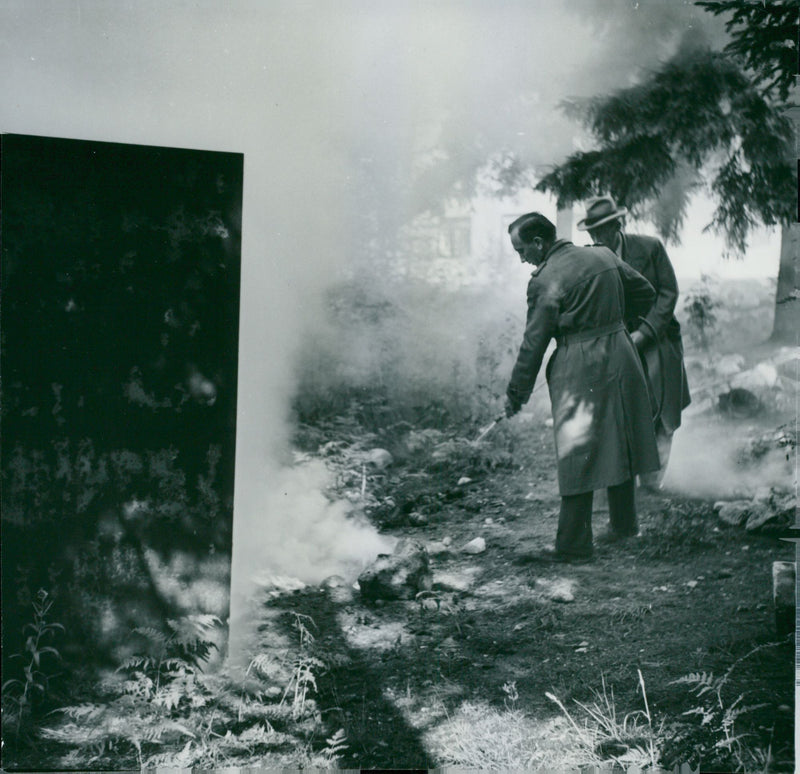 Swedish Military Civil Defense exercise 1943-1949 - Vintage Photograph