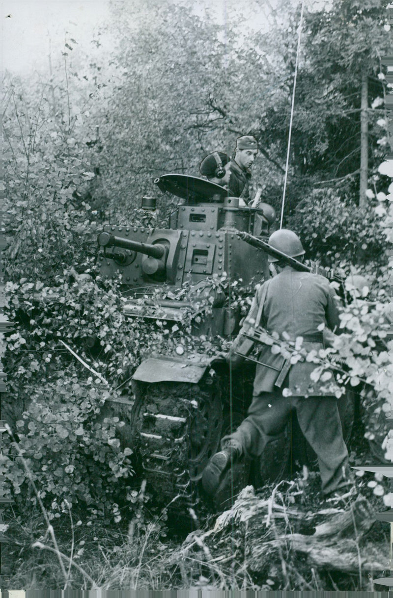 Swedish Military Field Manuevers 1950-1951 - Vintage Photograph