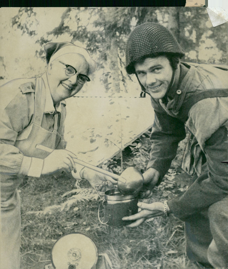 Field maneuver 1957 - Vintage Photograph
