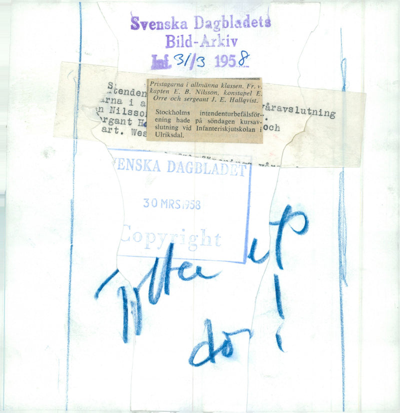 Voluntary officer training (FBU) Sweden - Vintage Photograph