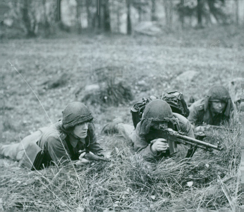 Voluntary officer training (FBU) Sweden - Vintage Photograph