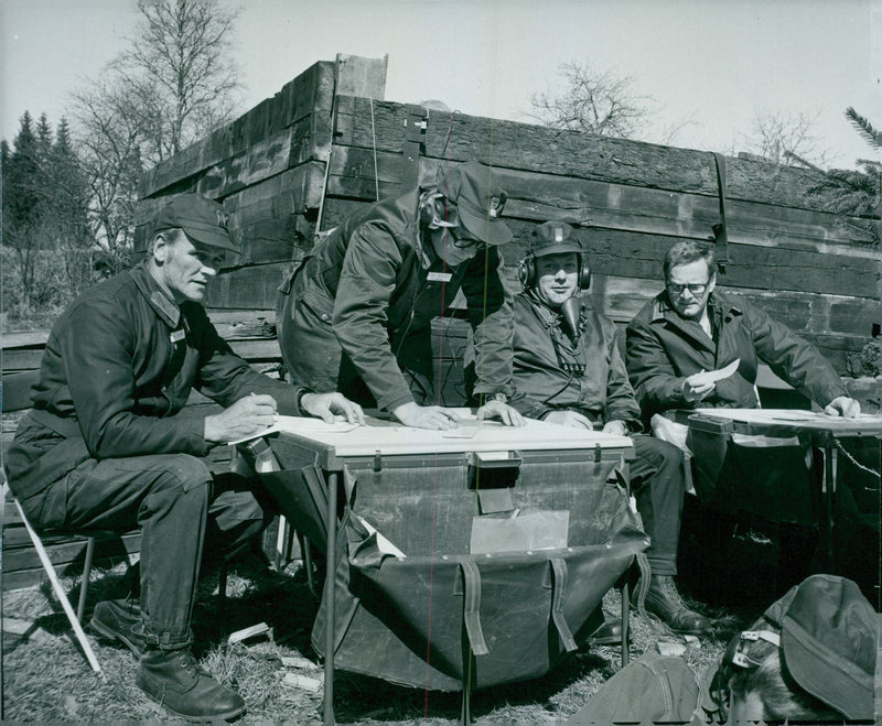 Voluntary officer training (FBU) Sweden - Vintage Photograph