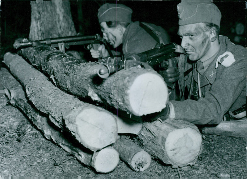Voluntary officer training (FBU) Sweden - Vintage Photograph