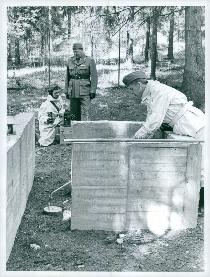 Voluntary officer training (FBU) Sweden - Vintage Photograph