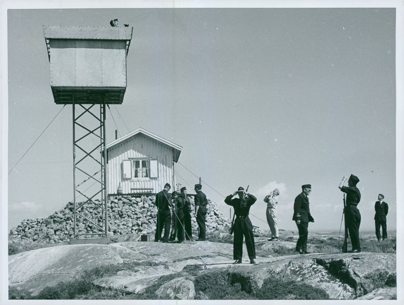 Voluntary officer training (FBU) Sweden - Vintage Photograph