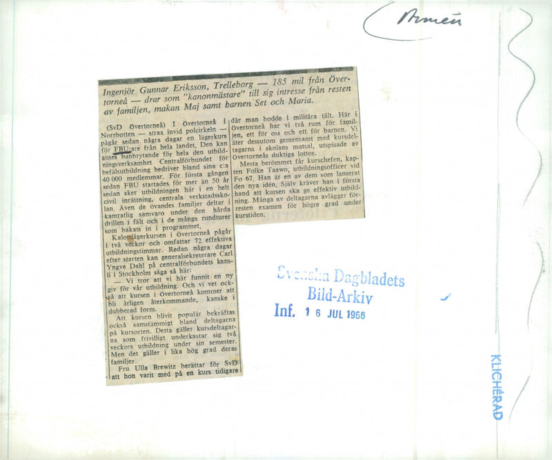 Voluntary officer training (FBU) Sweden - Vintage Photograph