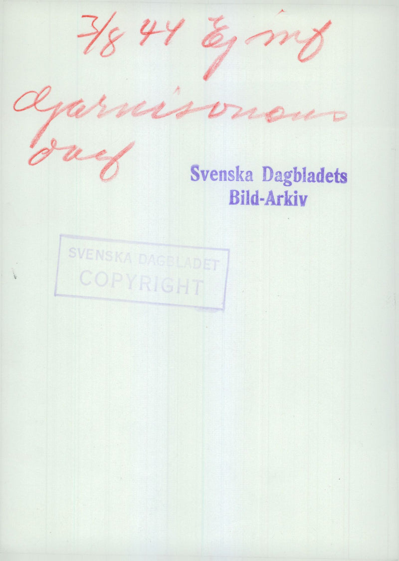 Swedish Military Emergency Service Field manueuver July-Dec 1944 - Vintage Photograph