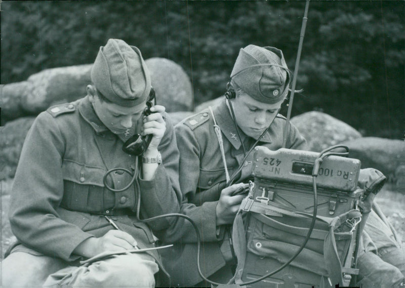 Voluntary officer training (FBU) Sweden - Vintage Photograph