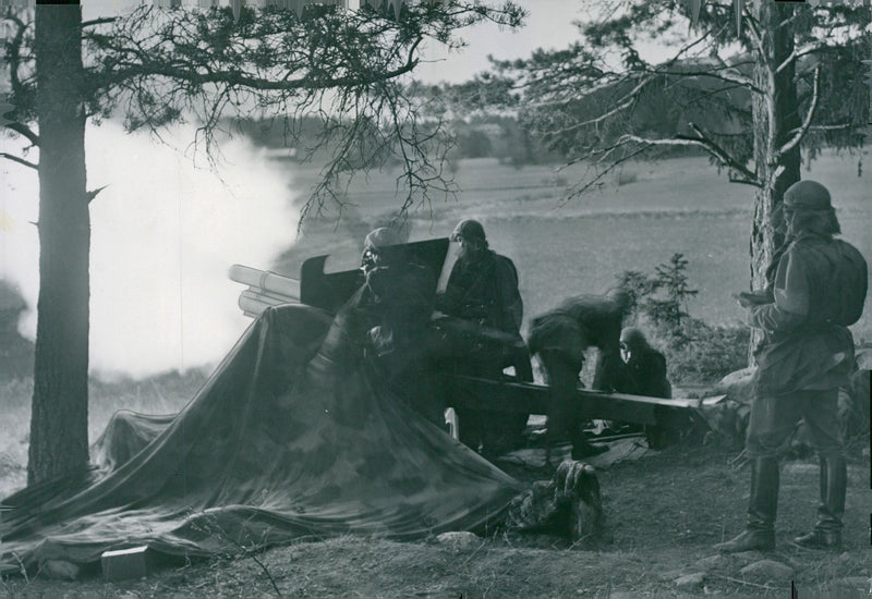 Swedish Military Field Manuevers 1952-1953 - Vintage Photograph