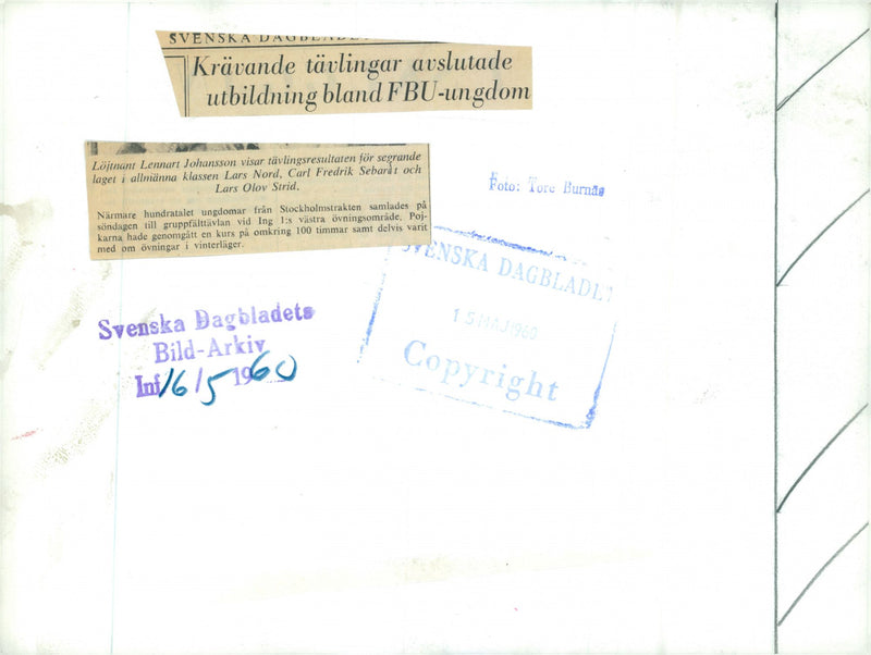 Voluntary officer training (FBU) Sweden - Vintage Photograph