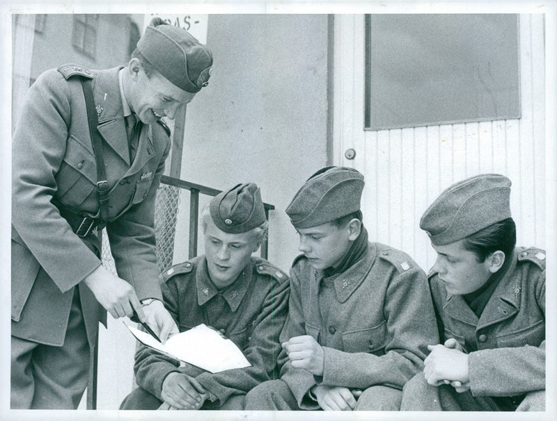 Voluntary officer training (FBU) Sweden - Vintage Photograph