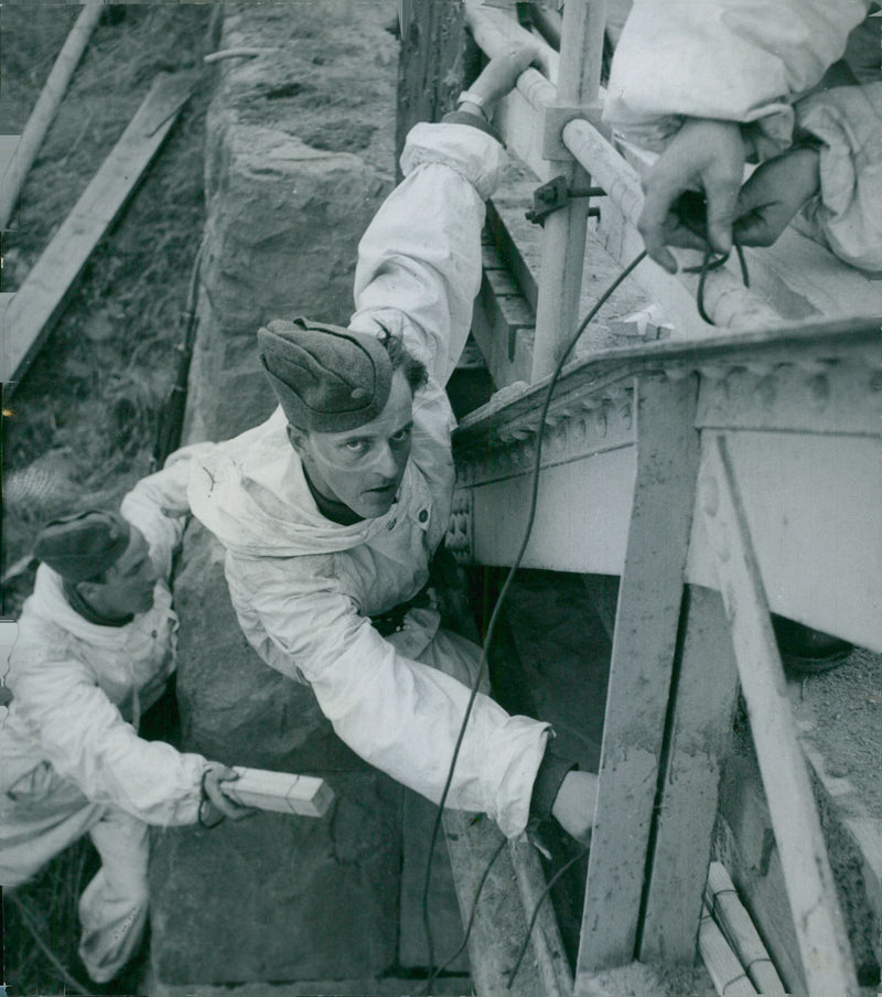 Swedish Military Field maneuvers Jan-June 1944 - Vintage Photograph