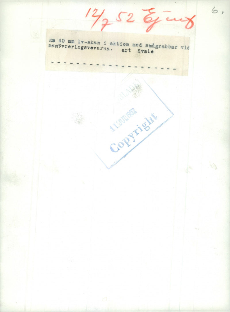 Swedish Military Landsturm Youth 1941 - Vintage Photograph