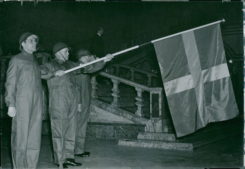 Swedish Military Civil Defense exercise 1943-1949 - Vintage Photograph
