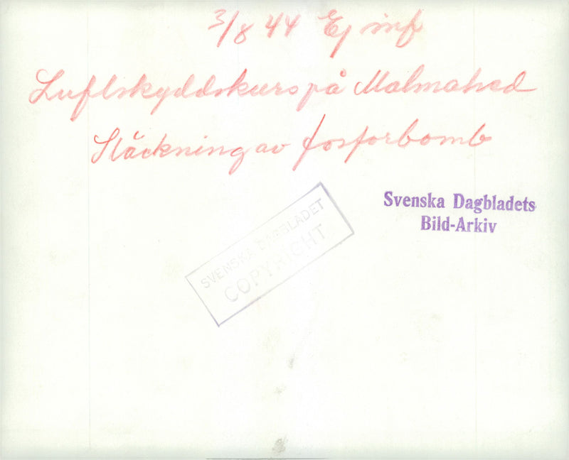 Swedish Military Civil Defense exercise 1943-1949 - Vintage Photograph