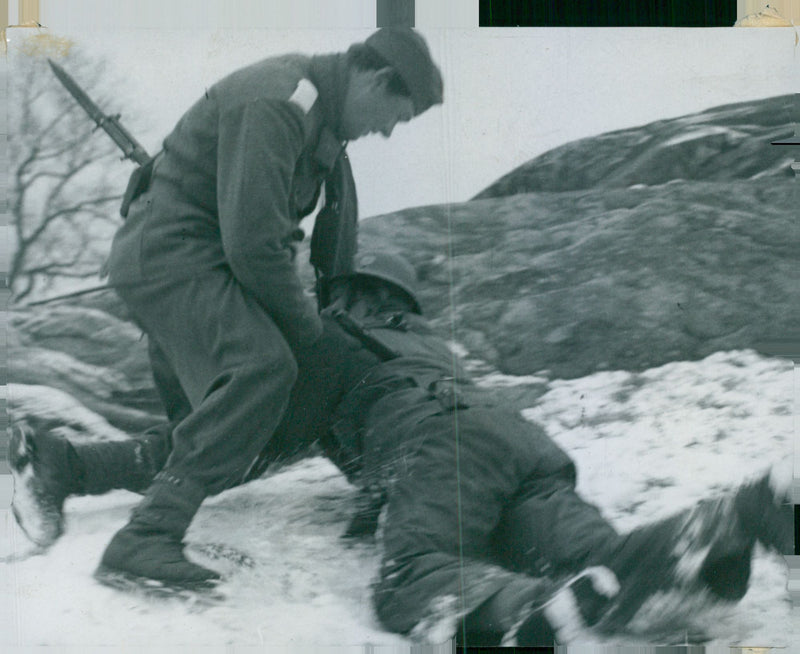 Swedish Military Field maneuvers Jan-June 1944 - Vintage Photograph